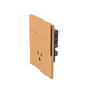 APAGADOR DOBLE + CONTACTO DORADO LUXURY ARTLITE APL-506