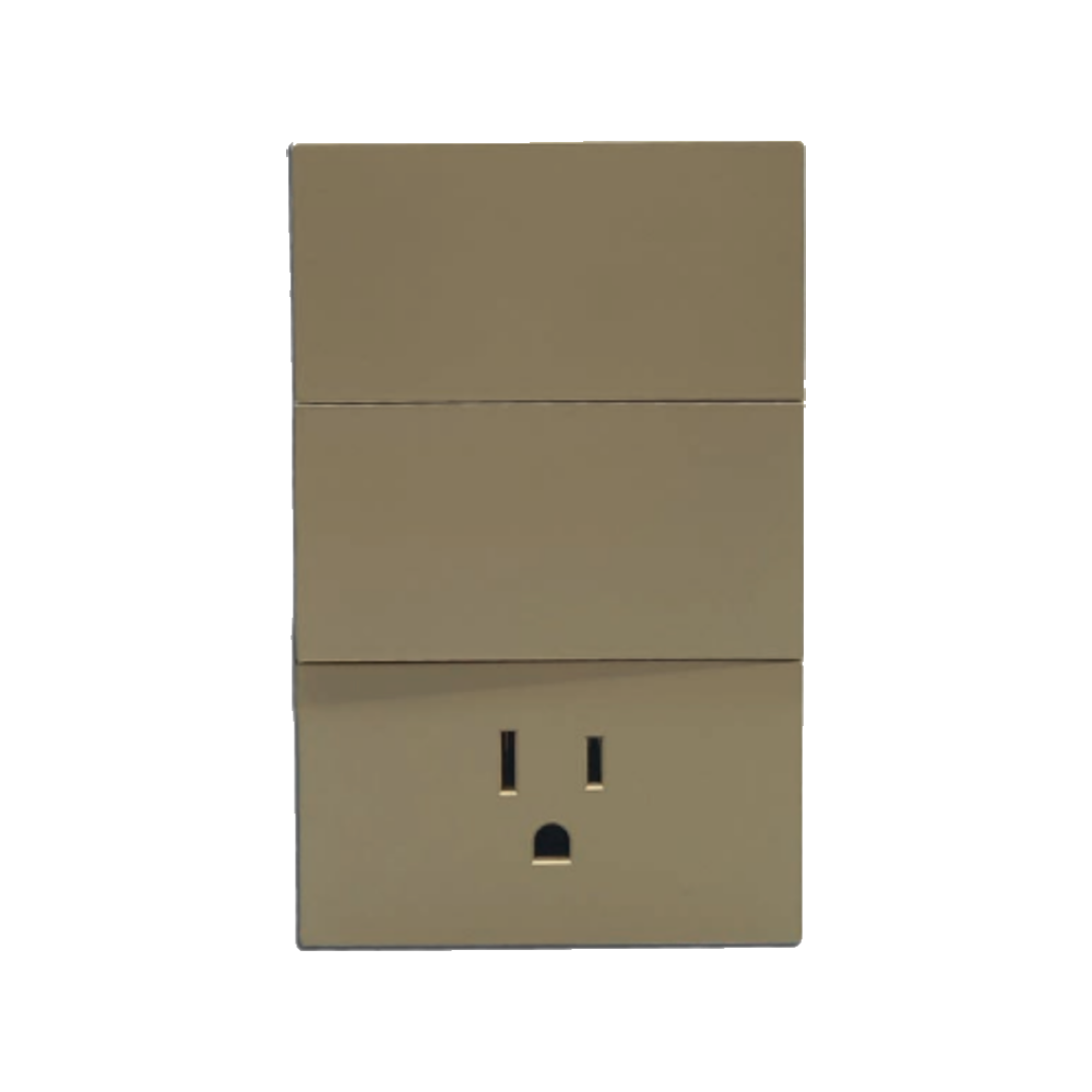 APAGADOR DOBLE + CONTACTO DORADO LUXURY ARTLITE APL-506