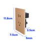 CONTACTO USB + 1 USB C + SENCILLO 3 VIAS DORADO LUXURY ARTLITE APL-507