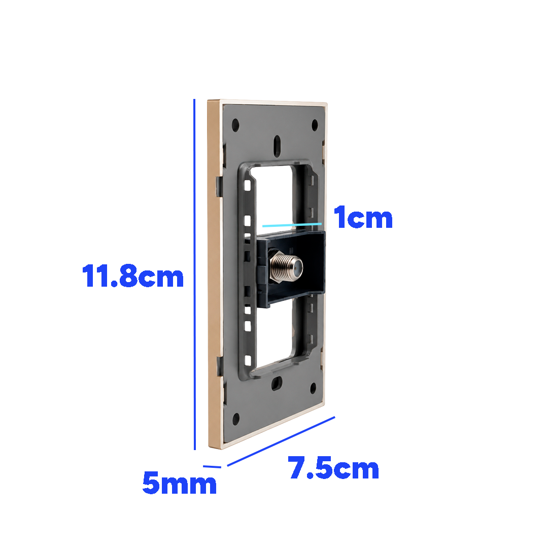 PLACA CABLE COAXIAL TV DORADO LUXURY ARTLITE APL-510