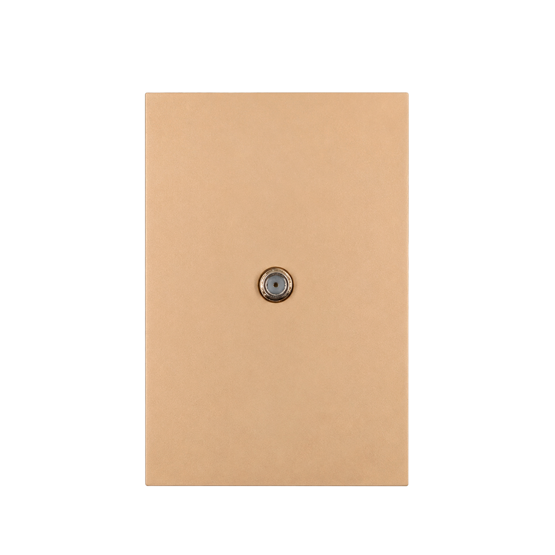 PLACA CABLE COAXIAL TV DORADO LUXURY ARTLITE APL-510