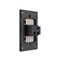 PLACA APAGADOR 1 INTERRUPTOR 3 VÍAS NEGRO LUXURY ARTLITE APL-601