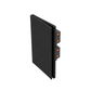 PLACA APAGADOR DOBLE INTERRUPTOR 3 VÍAS NEGRO LUXURY ARTLITE APL-602