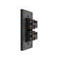 PLACA APAGADOR DOBLE INTERRUPTOR 3 VÍAS NEGRO LUXURY ARTLITE APL-602