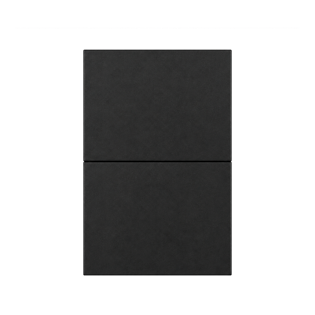 PLACA APAGADOR DOBLE INTERRUPTOR 3 VÍAS NEGRO LUXURY ARTLITE APL-602