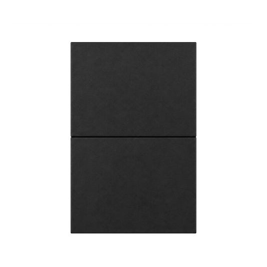 PLACA APAGADOR DOBLE INTERRUPTOR 3 VÍAS NEGRO LUXURY ARTLITE APL-602