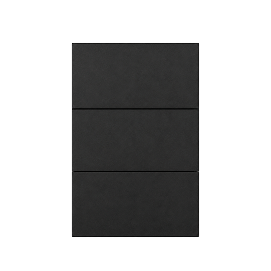 PLACA APAGADOR TRIPE INTERRUPTOR 3 VÍAS NEGRO LUXURY ARTLITE APL-603
