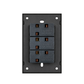 PLACA APAGADOR TRIPE INTERRUPTOR 3 VÍAS NEGRO LUXURY ARTLITE APL-603