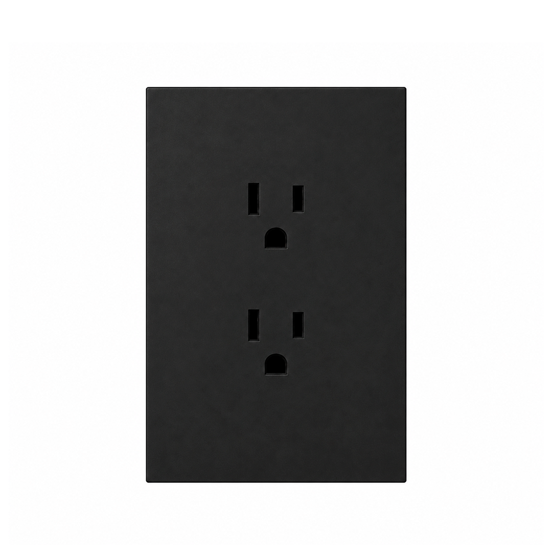 PLACA CONTACTO DOBLE NEGRO LUXURY ARTLITE APL-604