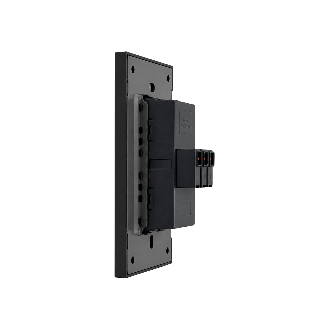 PLACA CONTACTO DOBLE NEGRO LUXURY ARTLITE APL-604