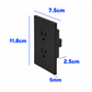 PLACA CONTACTO DOBLE NEGRO LUXURY ARTLITE APL-604