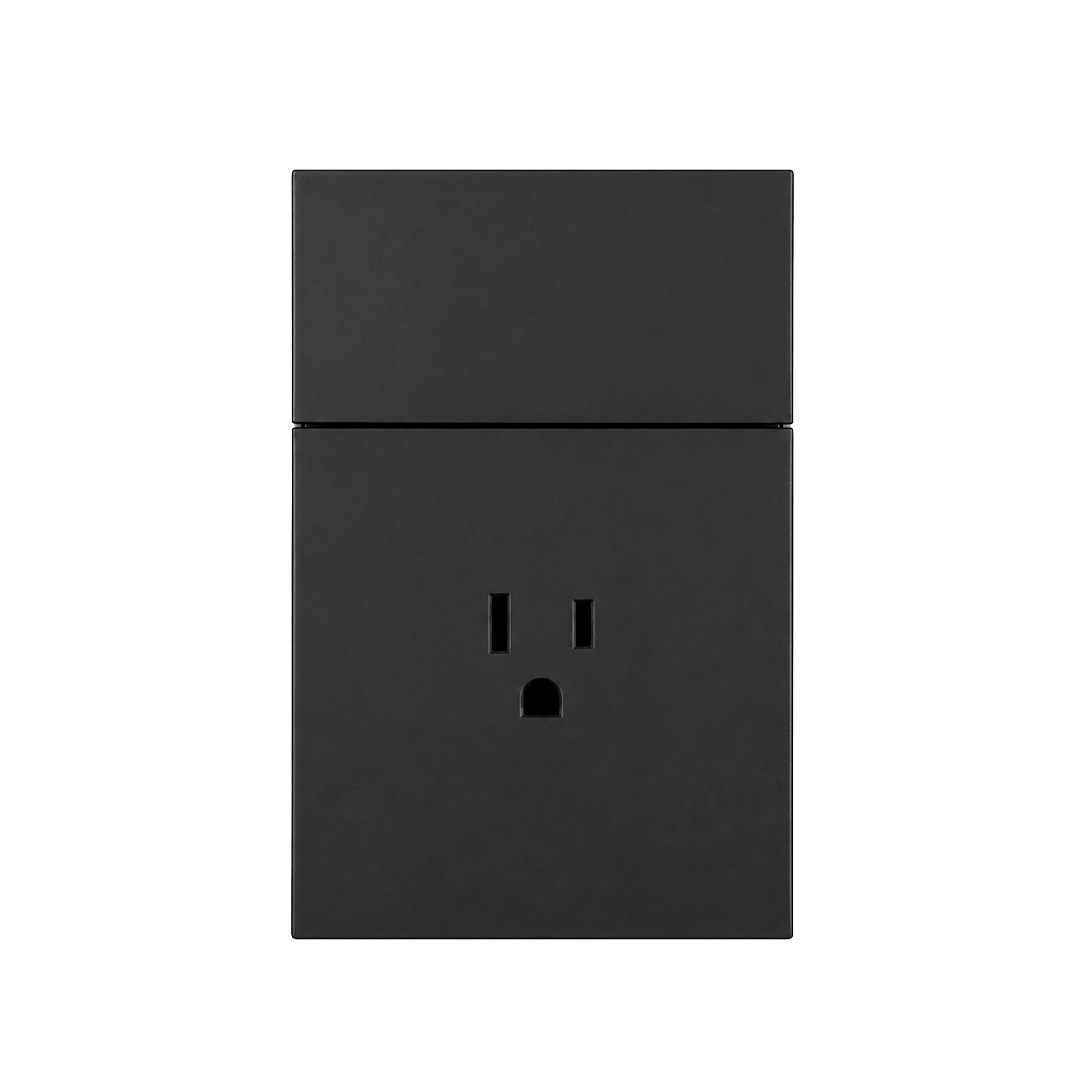PLACA CONTACTO + APAGADOR NEGRO LUXURY ARTLITE APL-605