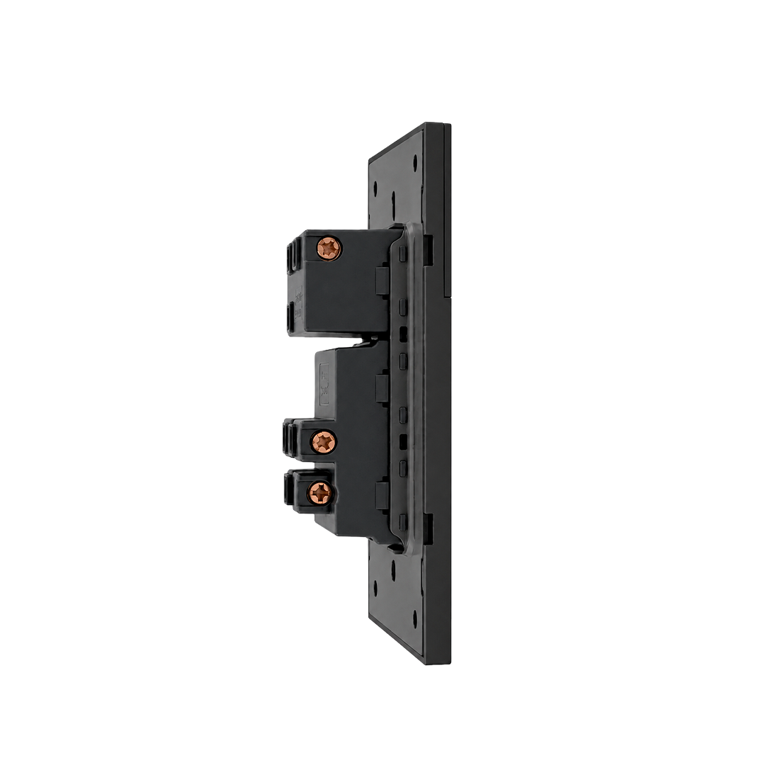 PLACA CONTACTO + APAGADOR NEGRO LUXURY ARTLITE APL-605