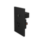 PLACA CONTACTO + USB A + USB C NEGRO LUXURY ARTLITE APL-607