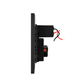 PLACA CONTACTO + USB A + USB C NEGRO LUXURY ARTLITE APL-607