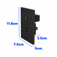 PLACA CONTACTO + USB A + USB C NEGRO LUXURY ARTLITE APL-607