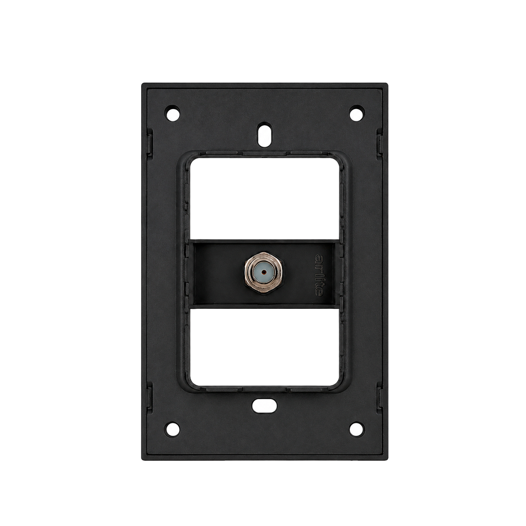 PLACA CONTACTO COAXIAL TV NEGRO LUXURY ARTLITE APL-610