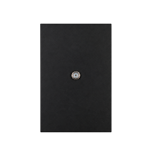 PLACA CONTACTO COAXIAL TV NEGRO LUXURY ARTLITE APL-610