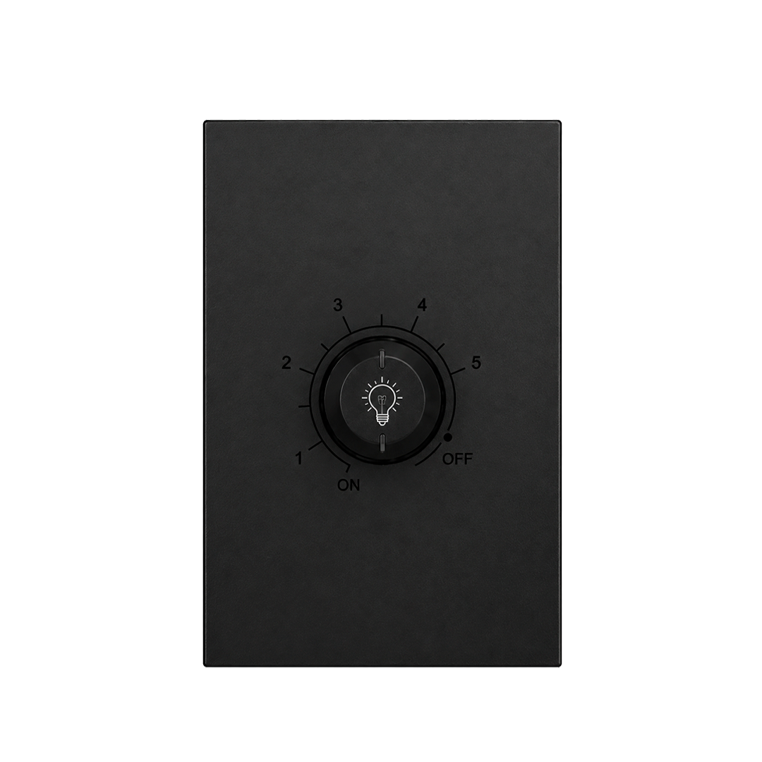 PLACA ATENUADOR DIMMER 100W NEGRO LUXURY ARTLITE APL-611