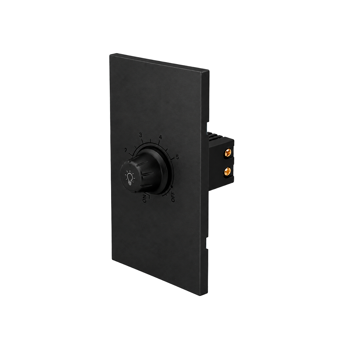 PLACA ATENUADOR DIMMER 100W NEGRO LUXURY ARTLITE APL-611