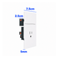 APAGADOR SENCILLO CON CONTACTO BLANCO 3 VIAS LUXURY ARTLITE APL-705