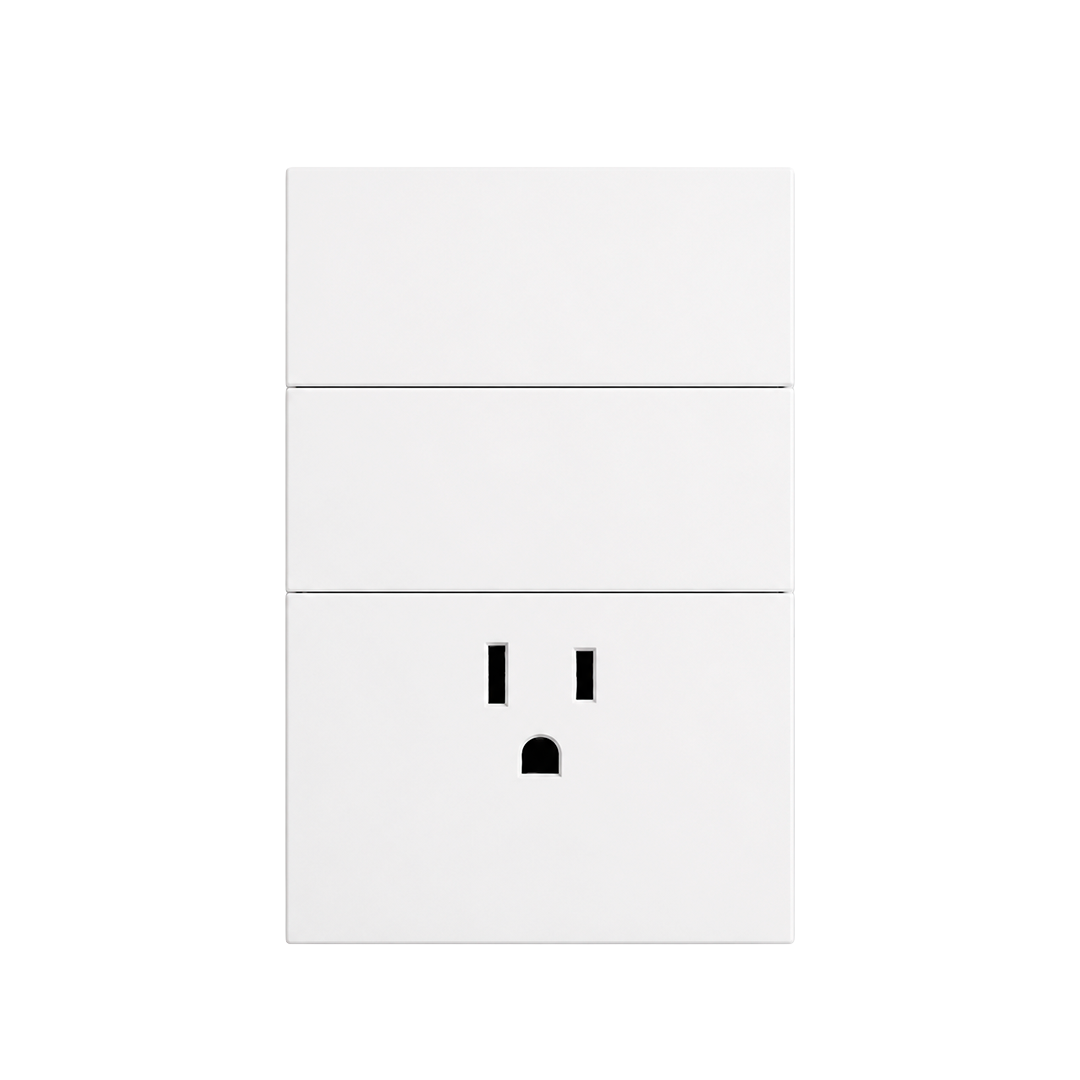 PLACA CONTACTO + 2 APAGADORES BLANCO LUXURY ARTLITE APL-706