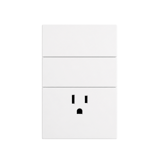 PLACA CONTACTO + 2 APAGADORES BLANCO LUXURY ARTLITE APL-706