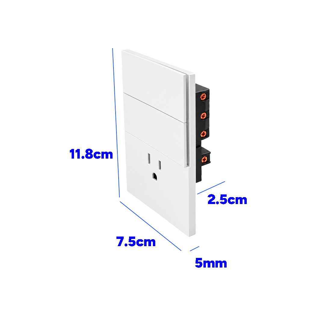 PLACA CONTACTO + 2 APAGADORES BLANCO LUXURY ARTLITE APL-706