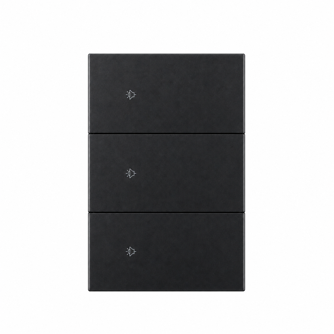 APAGADOR TRIPLE NEGRO SMART WIFI CON NEUTRO LUXURY ARTLITE APL-617
