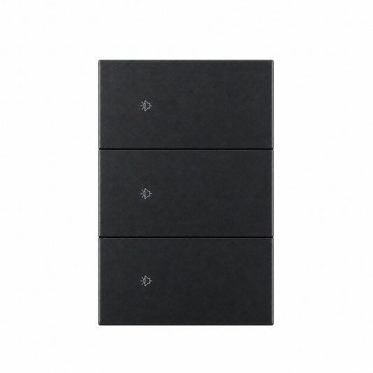 APAGADOR TRIPLE NEGRO SMART WIFI CON NEUTRO LUXURY ARTLITE APL-617