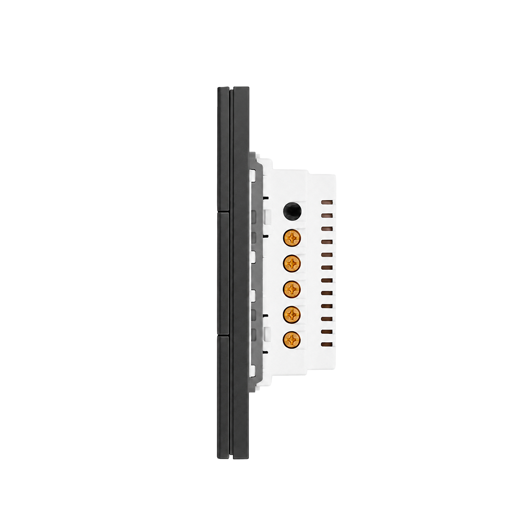 APAGADOR TRIPLE NEGRO SMART WIFI CON NEUTRO LUXURY ARTLITE APL-617