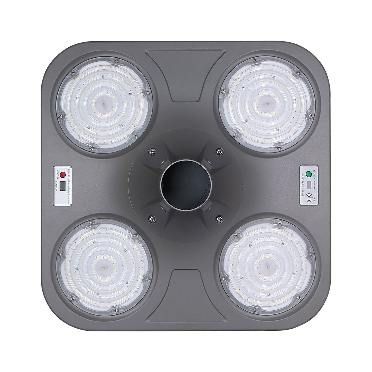 LUMINARIA PUNTA DE POSTE LED SOLAR 40W 35,000LM 35,000MAH 65K LUZ FRÍA ARTLITE ASL-009