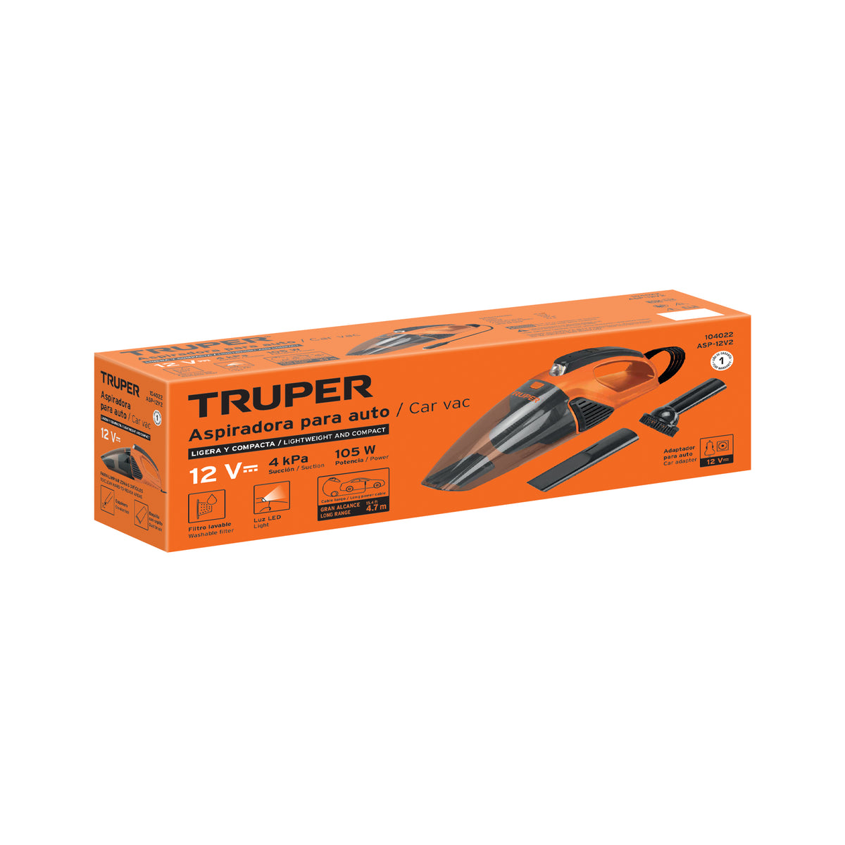 Aspiradora para auto,12 volts, TRUPER — foto oficial 2