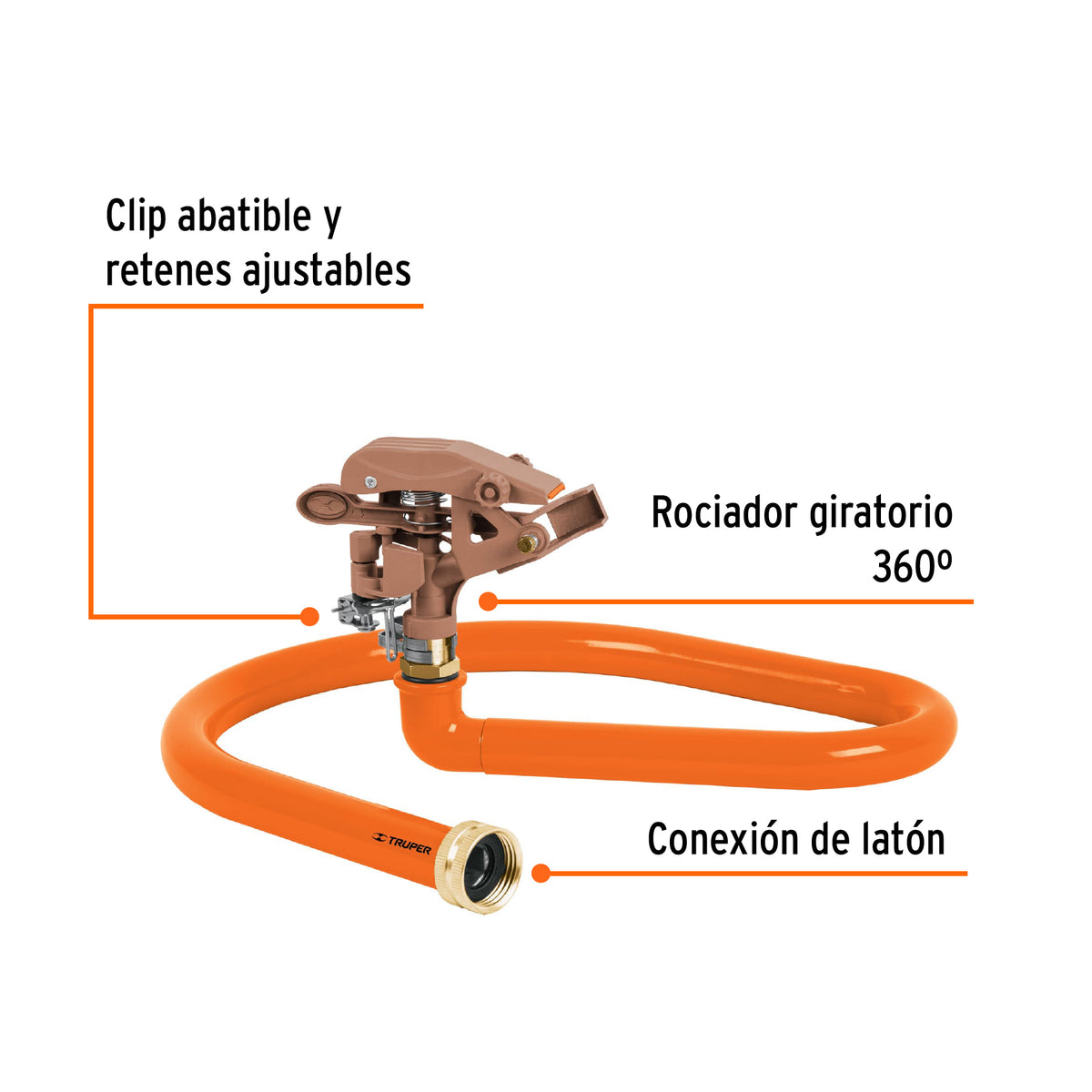 Aspersor base metálica, tipo manguera, TRUPER, Truper, SKU 10312 — vista 3
