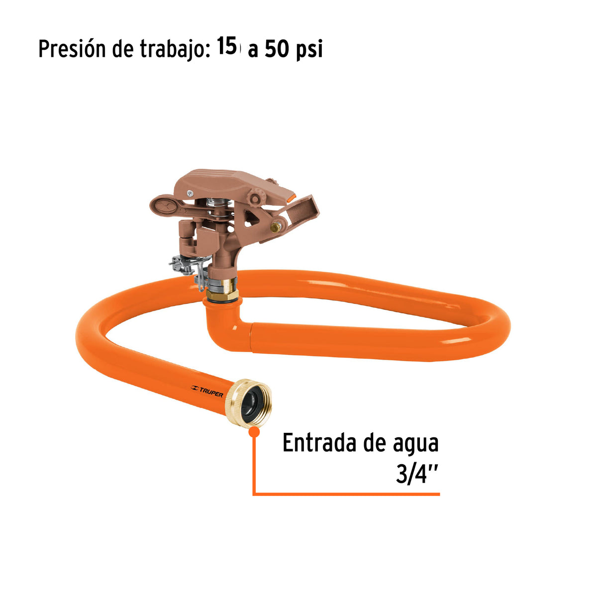 Aspersor base metálica, tipo manguera, TRUPER, Truper, SKU 10312 — vista 4