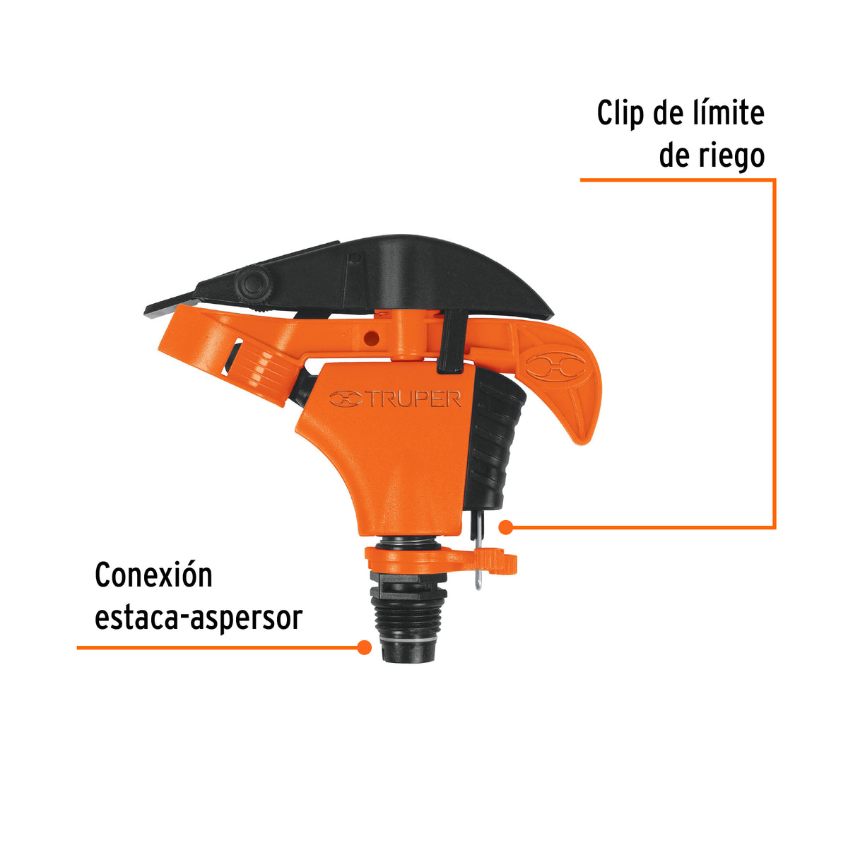 Aspersor plástico cabeza sola, TRUPER, Truper, SKU 10333 — vista 3