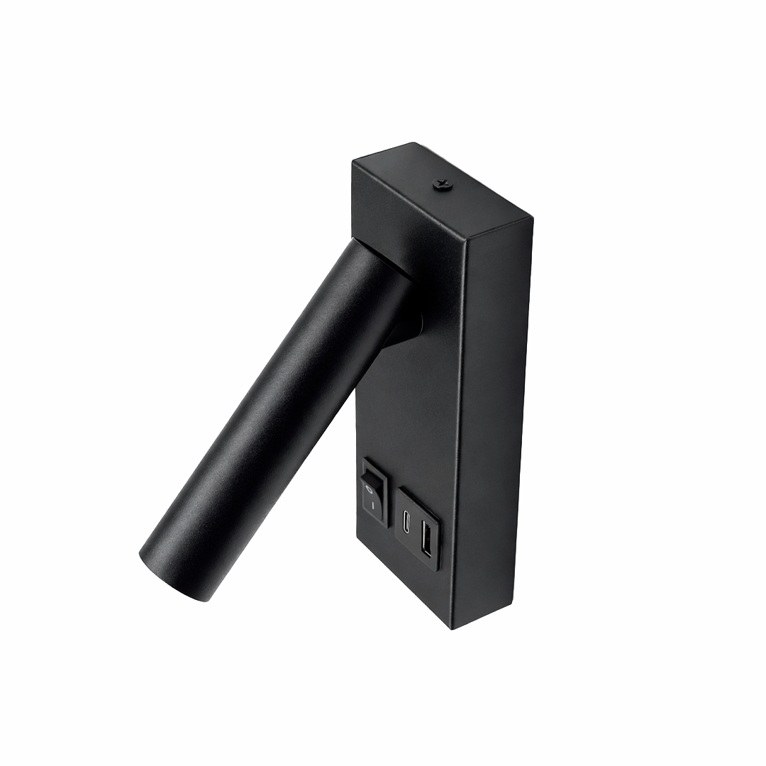 LÁMPARA MURO LECTURA RECAMARA USB + USB C ARTLITE ADE-039