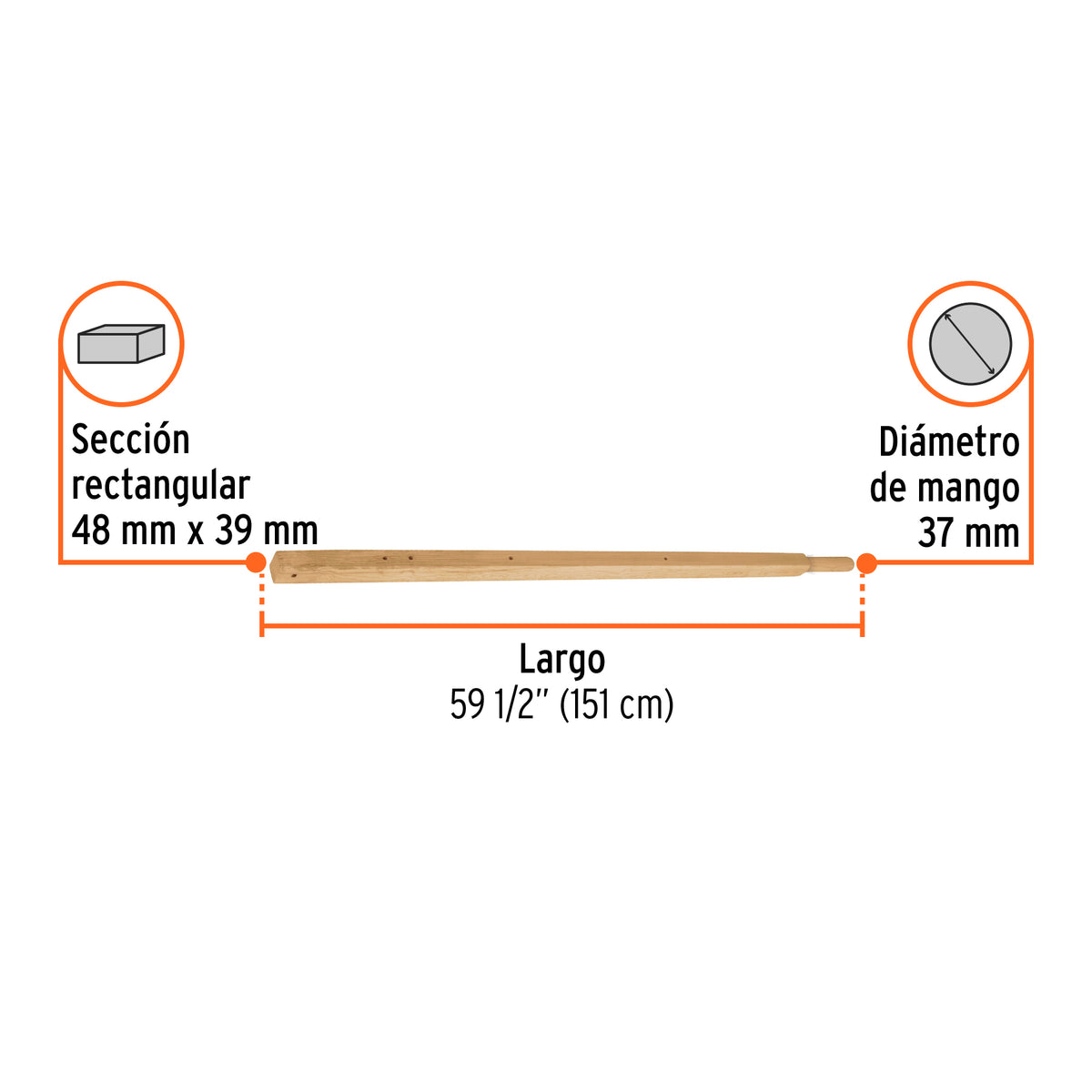 Bastidor de madera 39 x 48 mm para carretilla TP-8, TRUPER, Truper, SKU 100158 — vista 3