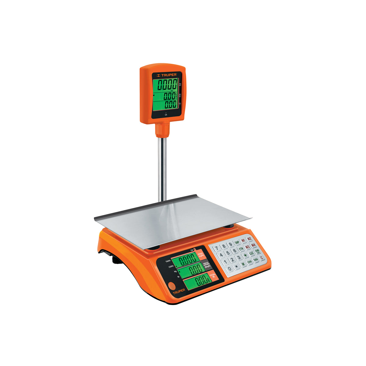 Báscula electrónica multifunciones con torreta 40 kg, TRUPER, Truper, SKU 100871