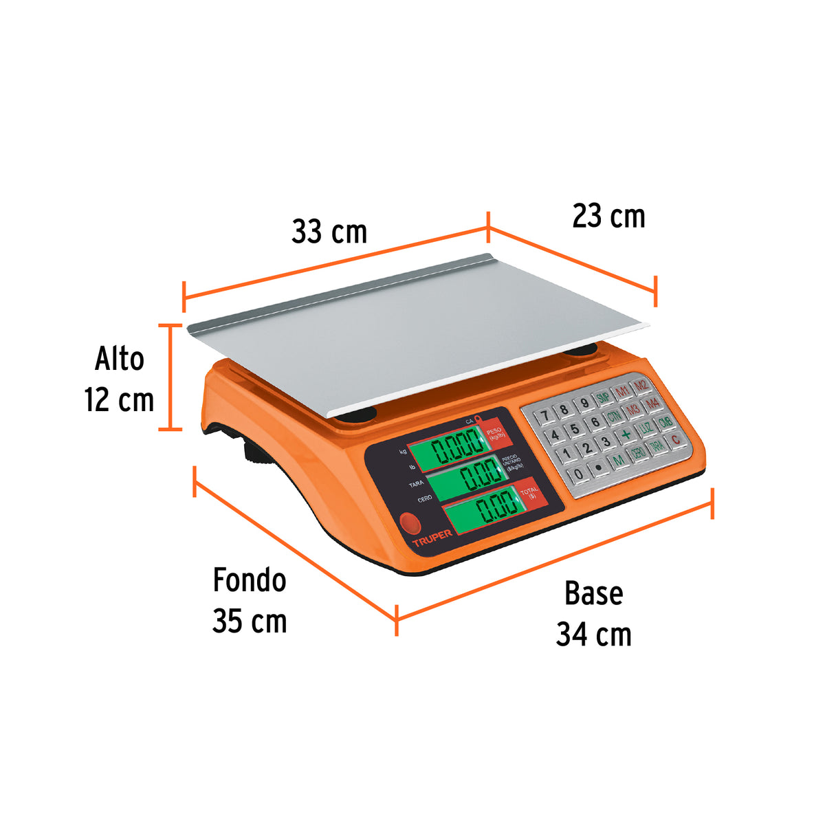 Báscula electrónica multifunciones 40 kg USB, TRUPER, Truper, SKU 103131 — vista 4