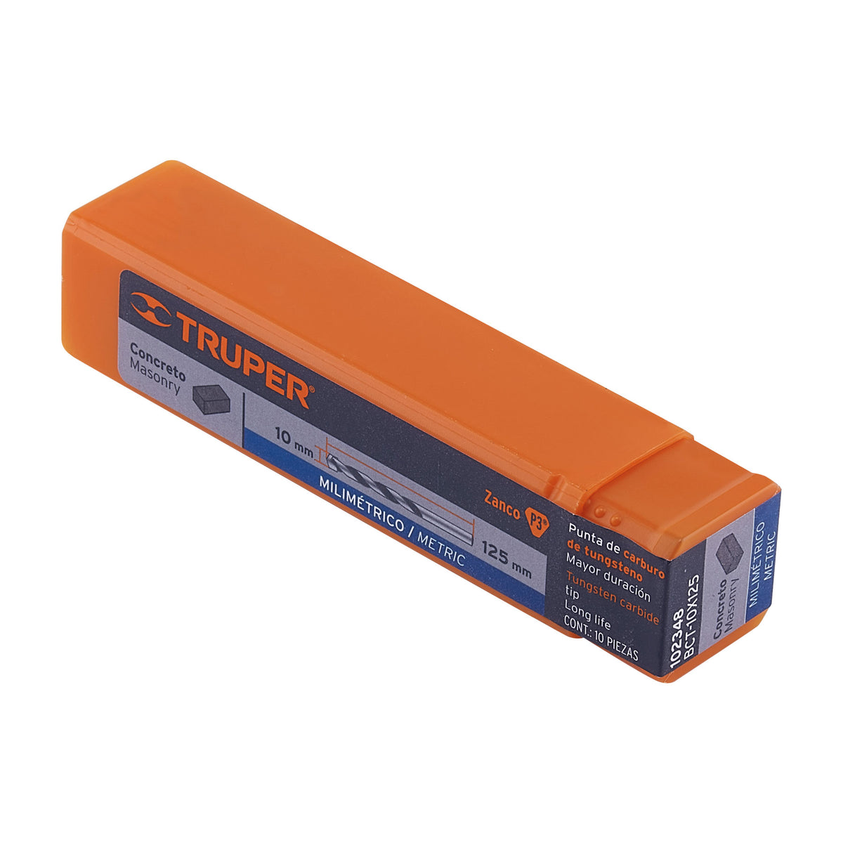 Broca para concreto 10 x 125 mm, TRUPER, Truper, SKU 102348 — vista 2