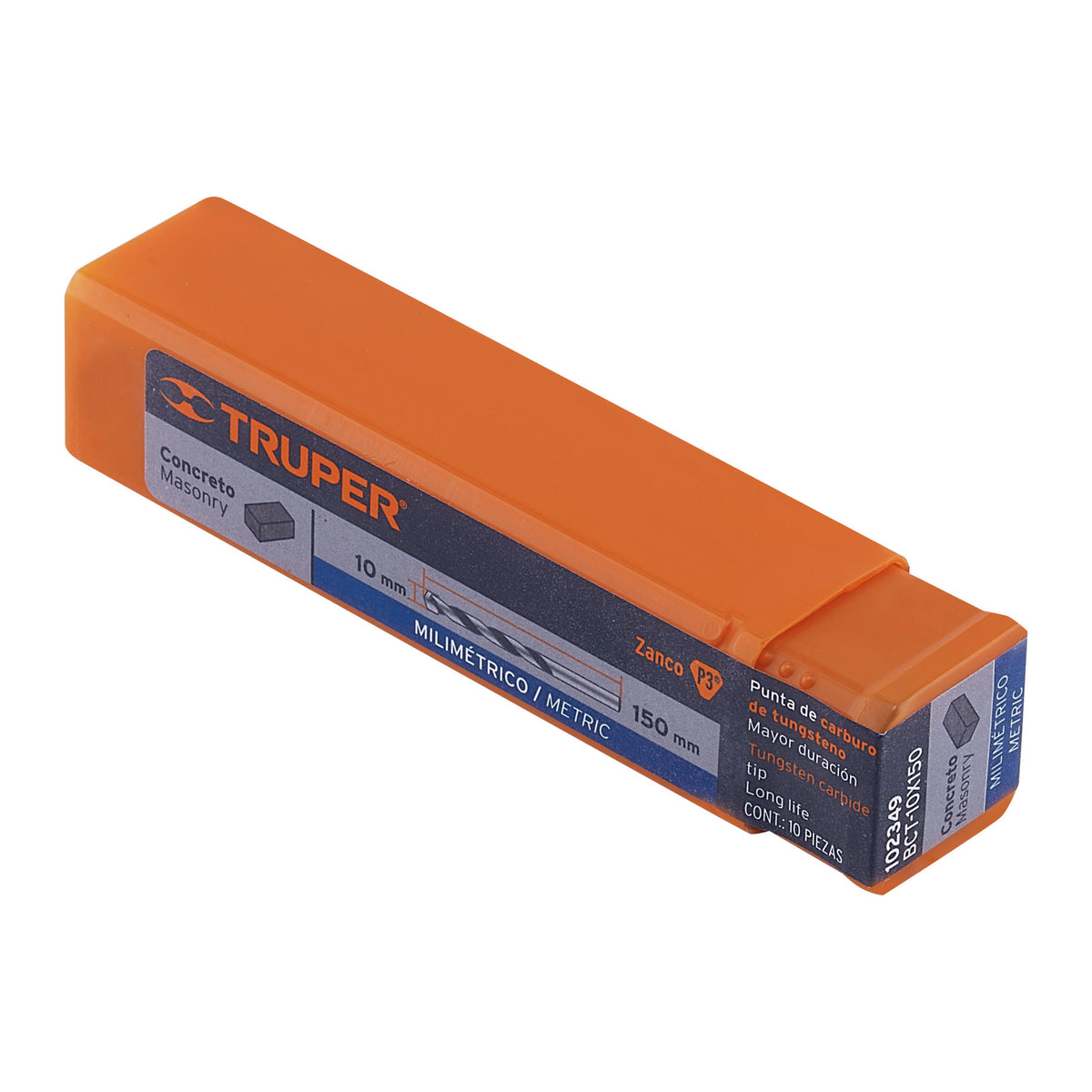 Broca para concreto 10 x 150 mm, TRUPER, Truper, SKU 102349 — vista 2