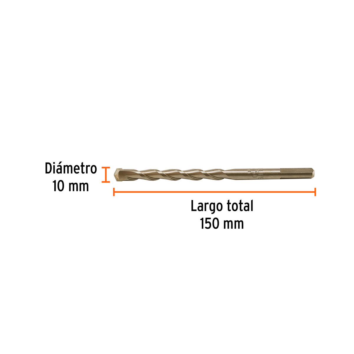 Broca para concreto 10 x 150 mm, TRUPER, Truper, SKU 102349 — vista 4