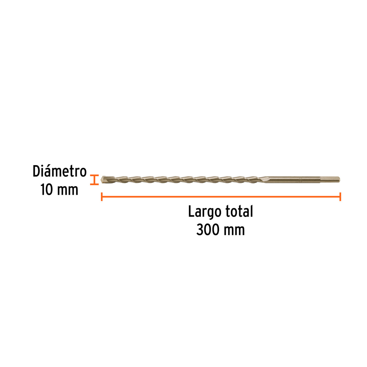 Broca para concreto 10 x 300 mm, TRUPER, Truper, SKU 102350 — vista 4