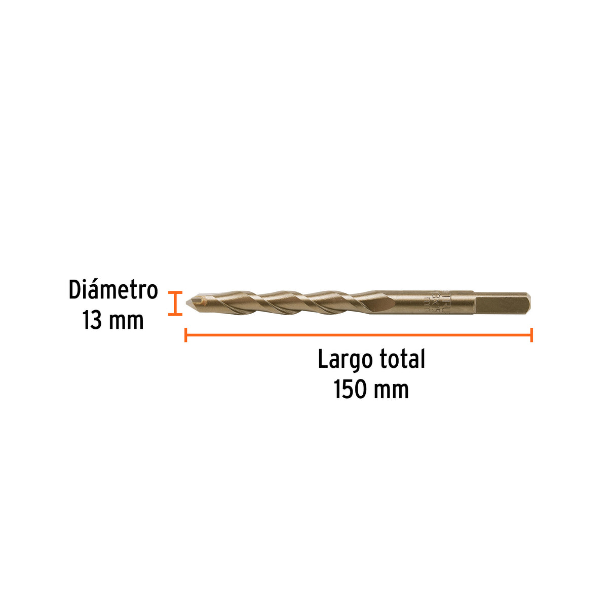 Broca para concreto 13 x 150 mm, TRUPER, Truper, SKU 102351 — vista 4