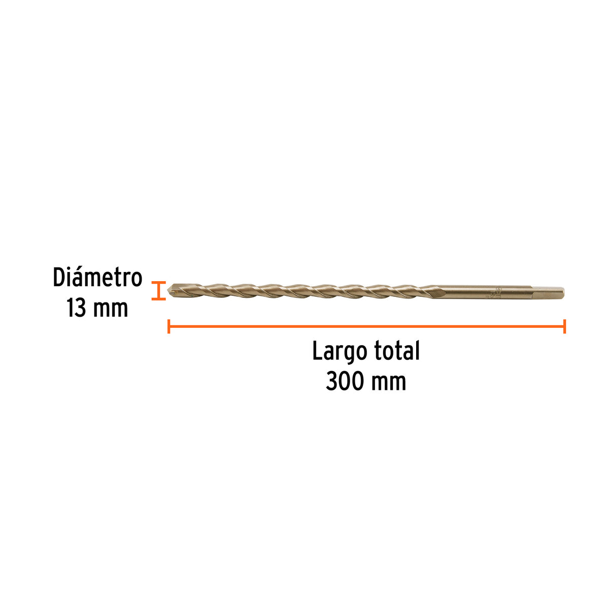 Broca para concreto 13 x 300 mm, TRUPER, Truper, SKU 102352 — vista 4