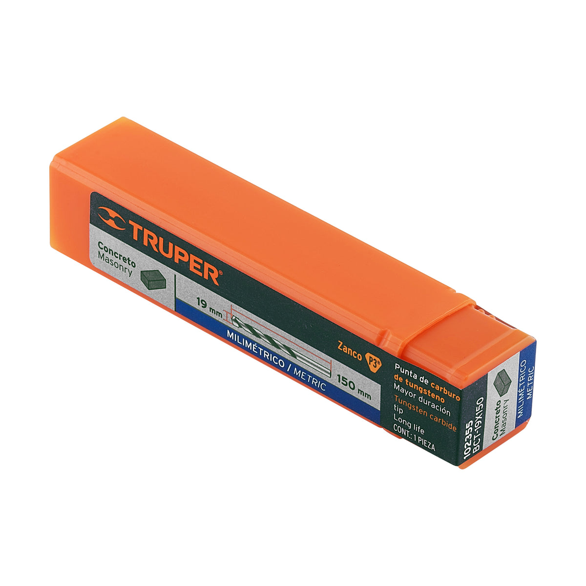 Broca para concreto 19 x 150 mm, TRUPER, Truper, SKU 102355 — vista 2