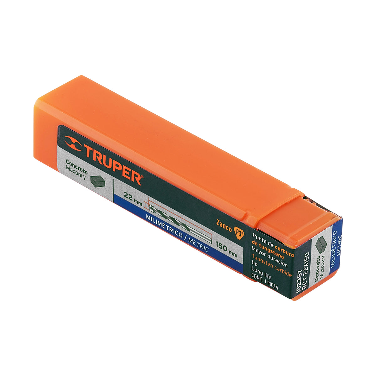 Broca para concreto 22 x 150 mm, TRUPER, Truper, SKU 102357 — vista 2