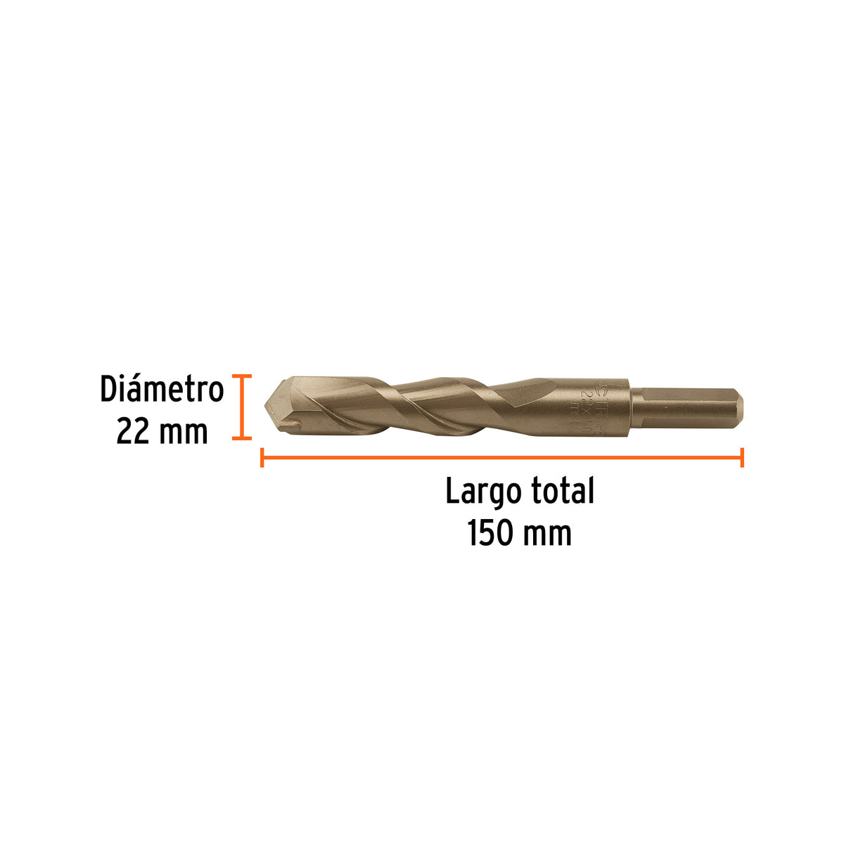 Broca para concreto 22 x 150 mm, TRUPER, Truper, SKU 102357 — vista 4