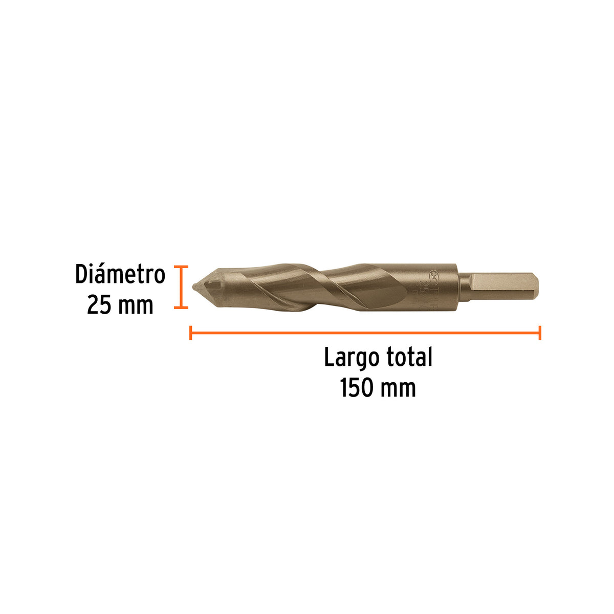Broca para concreto 25 x 150 mm, TRUPER, Truper, SKU 102359 — vista 4